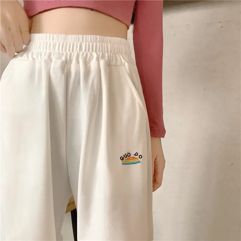 Korean Style Plus Size Embroidered Sweatpants Women — feature 30