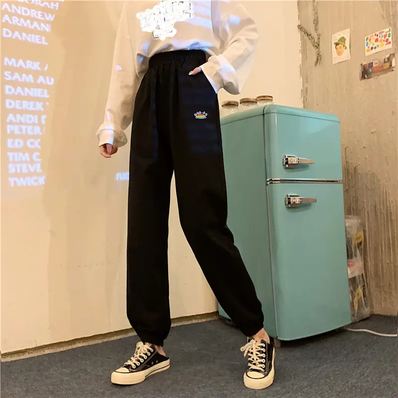 Korean Style Plus Size Embroidered Sweatpants Women — feature 5