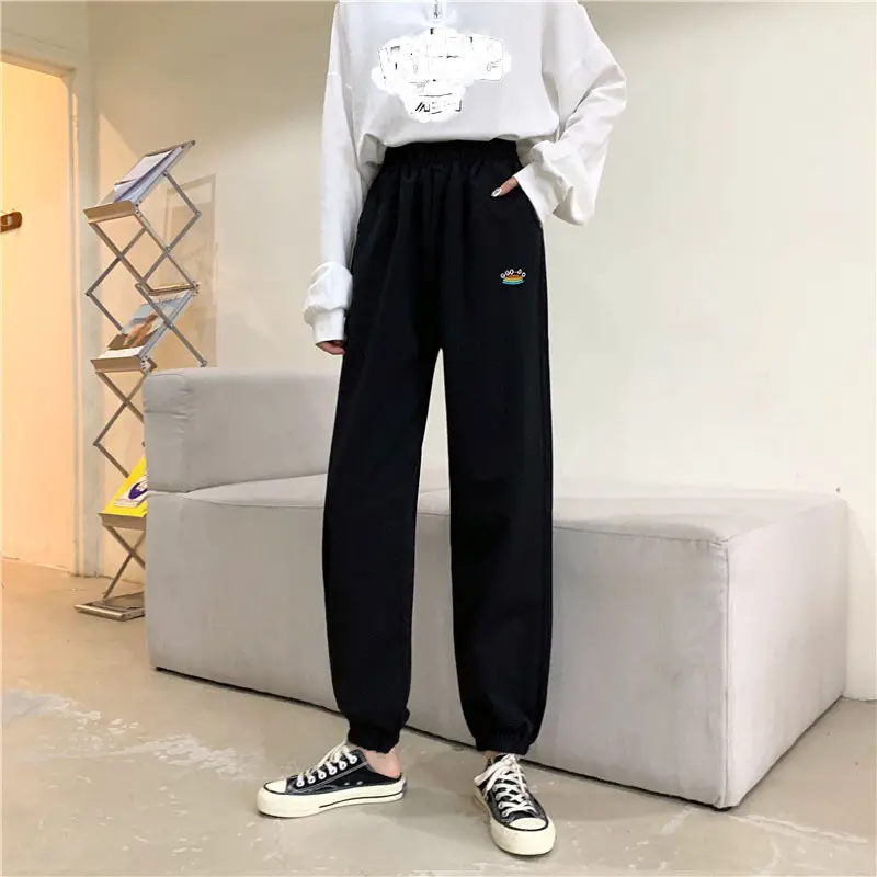 Korean Style Plus Size Embroidered Sweatpants Women — feature 6