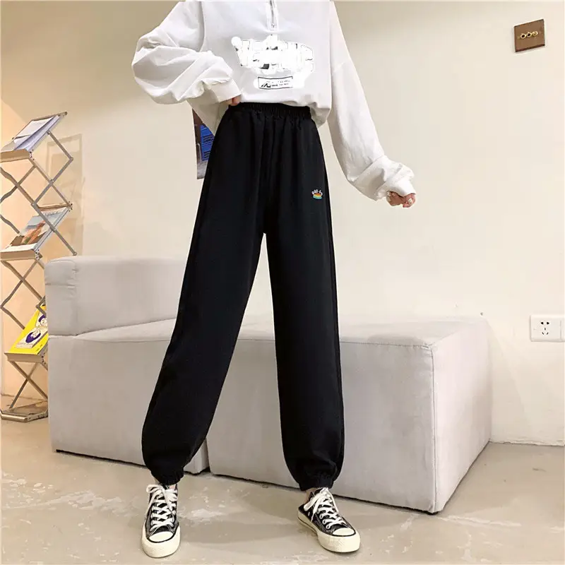 Korean Style Plus Size Embroidered Sweatpants Women — feature 7
