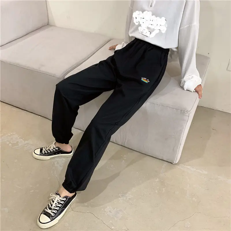 Korean Style Plus Size Embroidered Sweatpants Women — feature 8
