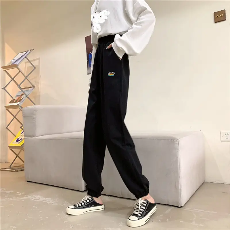 Korean Style Plus Size Embroidered Sweatpants Women — feature 9