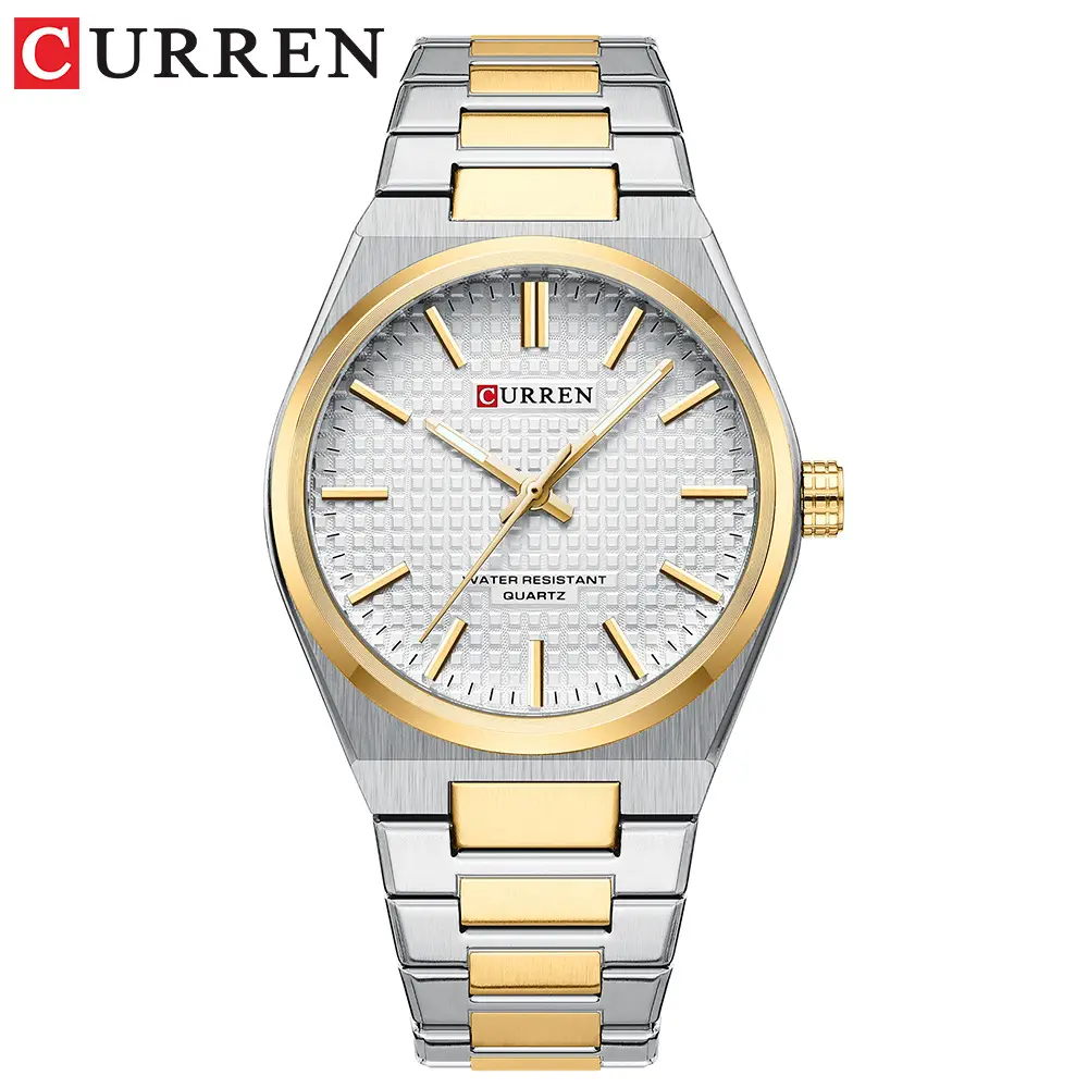 Curren Men's Gold Steel Watch with Dial - Image 4