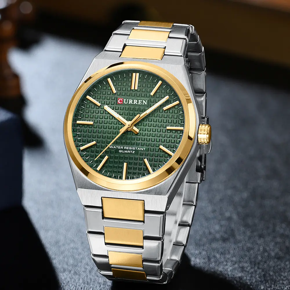 Curren Men's Gold Steel Watch with Dial — feature 12