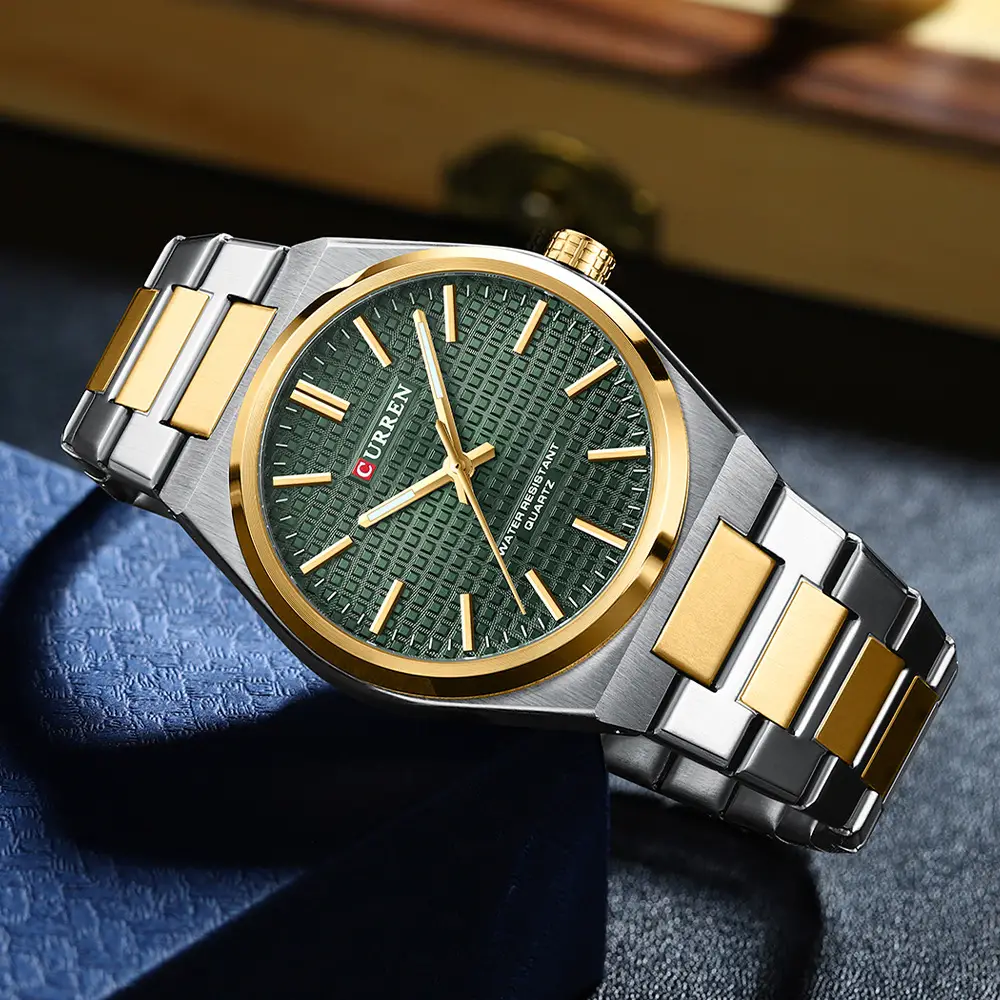 Curren Men's Gold Steel Watch with Dial — feature 13