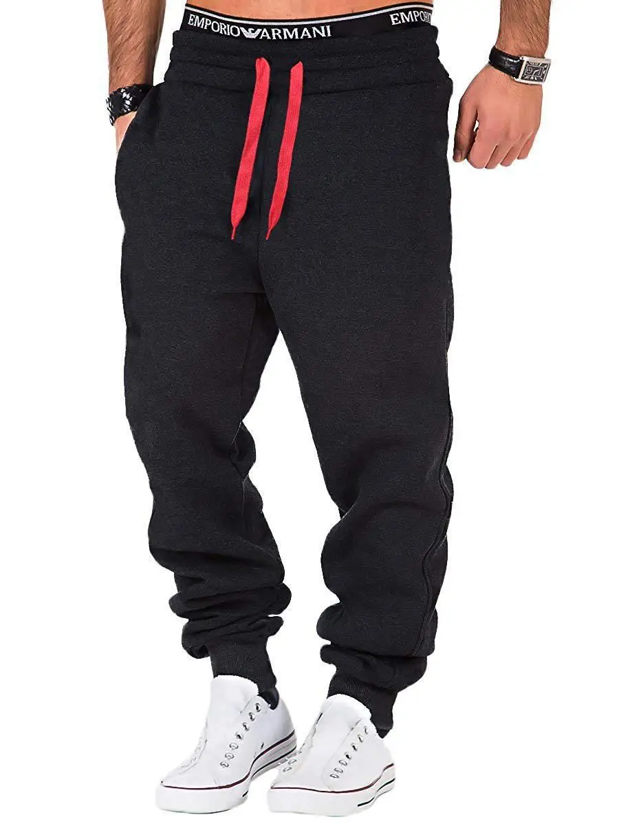 White Elastic Waistband Casual Sports Pants for Men Women - Image 7