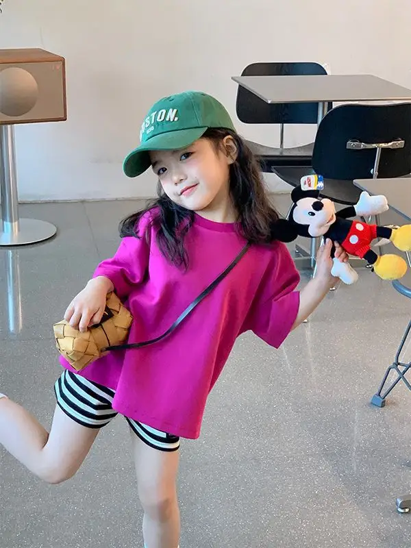 Black T-Shirt for Girls Summer Wear Solid Color - Image 11