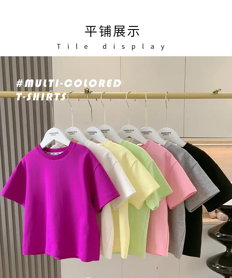 Black T-Shirt for Girls Summer Wear Solid Color — feature 31