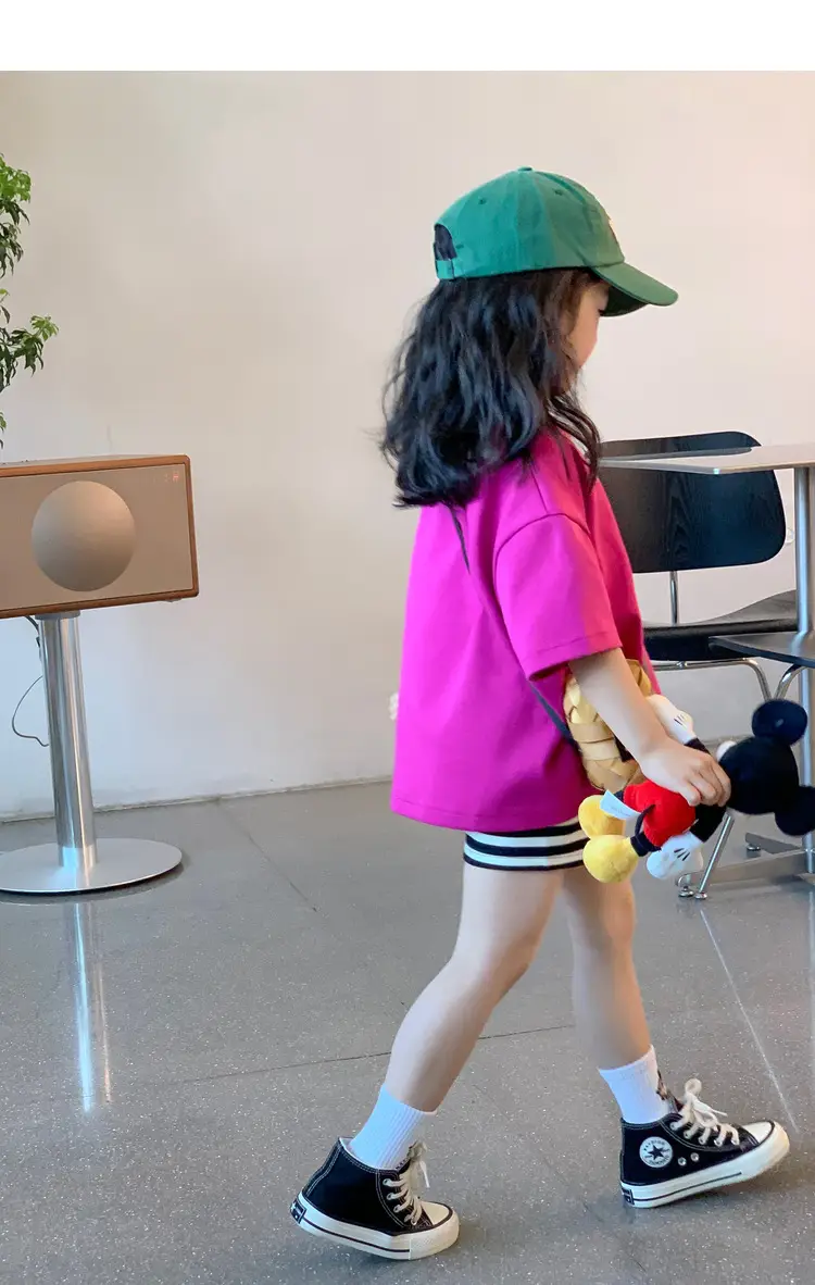 Black T-Shirt for Girls Summer Wear Solid Color — feature 38