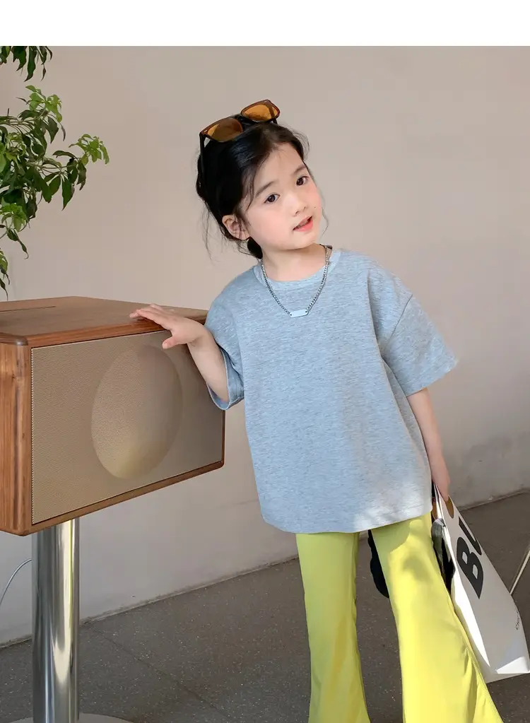 Black T-Shirt for Girls Summer Wear Solid Color — feature 54