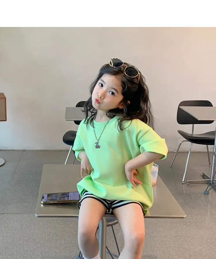 Black T-Shirt for Girls Summer Wear Solid Color — feature 60