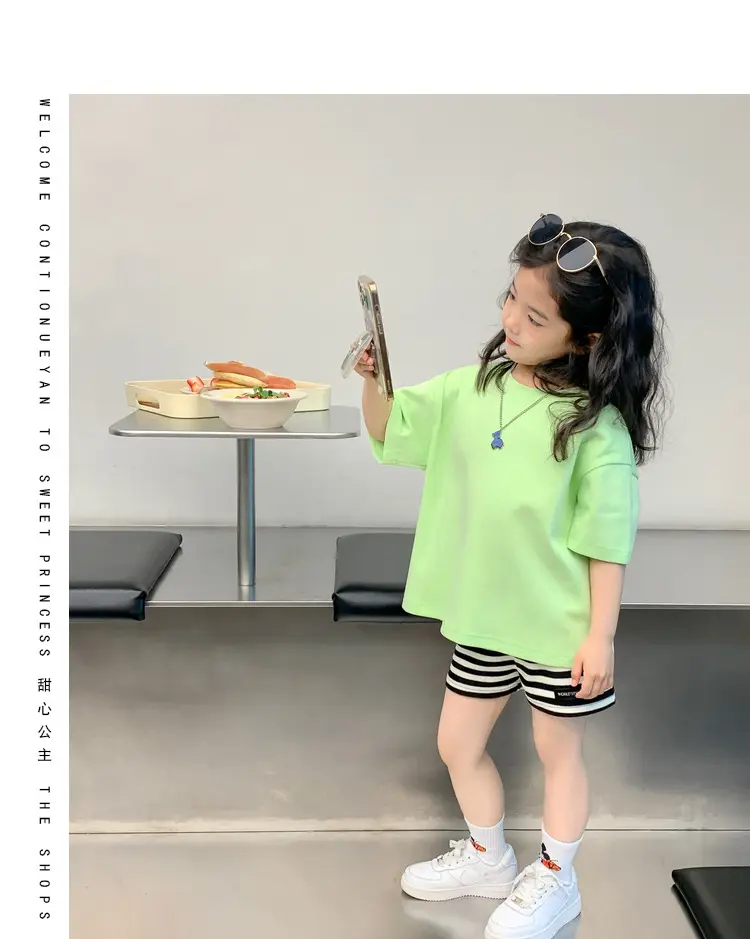 Black T-Shirt for Girls Summer Wear Solid Color — feature 61