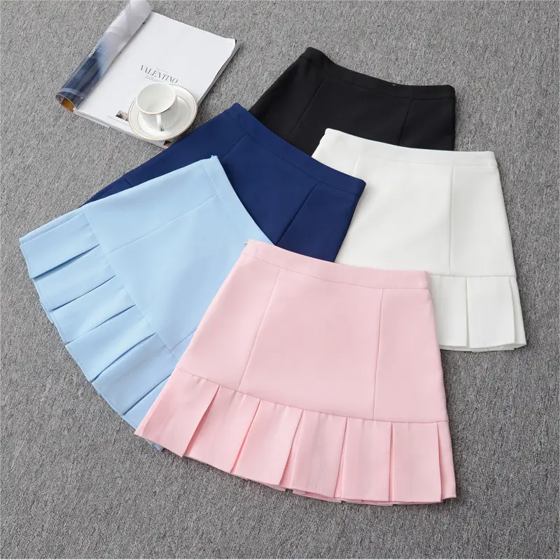 Light Blue Pleated Skirt for Women New College Spring Summer - Image 7