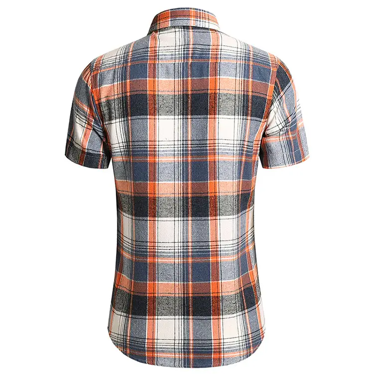 2025 Men Plaid Short Sleeve Shirt Combo Plus Size — feature 14