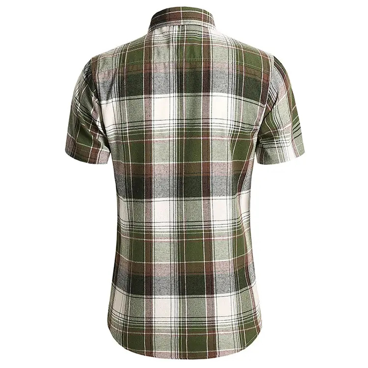 2025 Men Plaid Short Sleeve Shirt Combo Plus Size — feature 17
