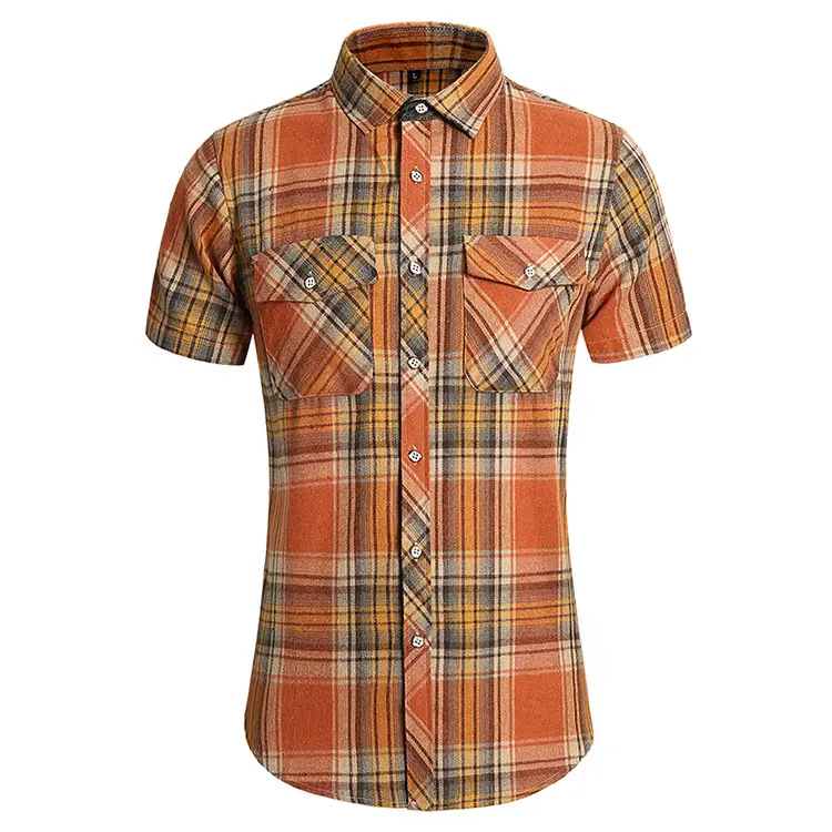 2025 Men Plaid Short Sleeve Shirt Combo Plus Size — feature 21