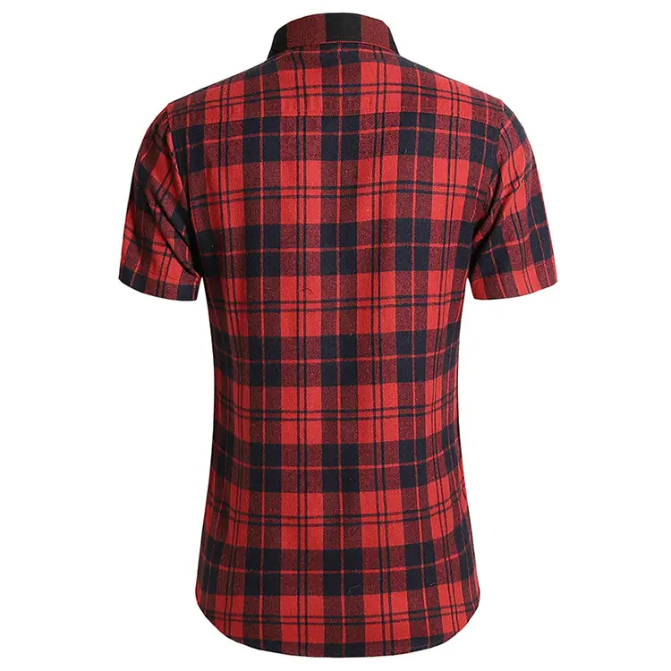 2025 Men Plaid Short Sleeve Shirt Combo Plus Size — feature 32