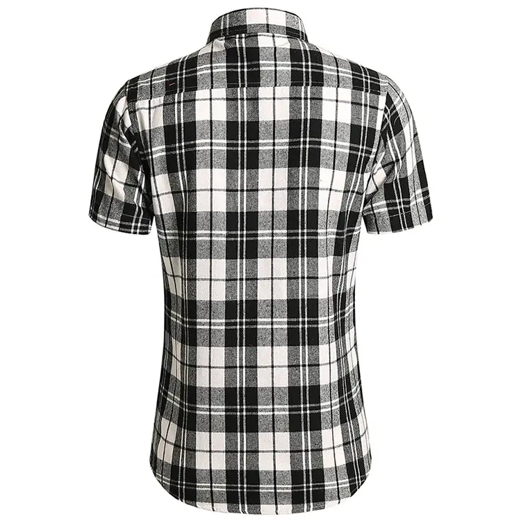 2025 Men Plaid Short Sleeve Shirt Combo Plus Size — feature 35