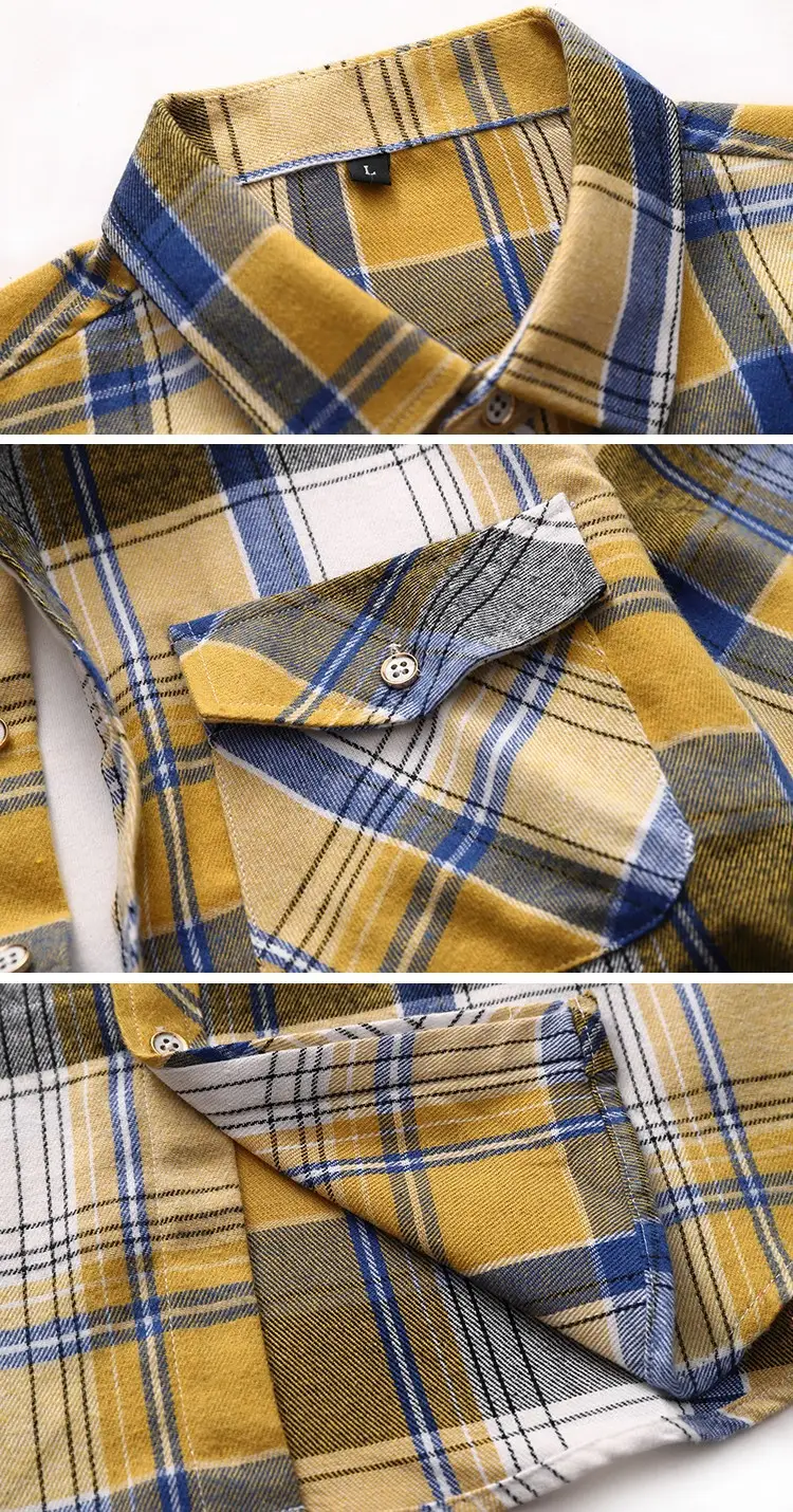 2025 Men Plaid Short Sleeve Shirt Combo Plus Size — feature 36
