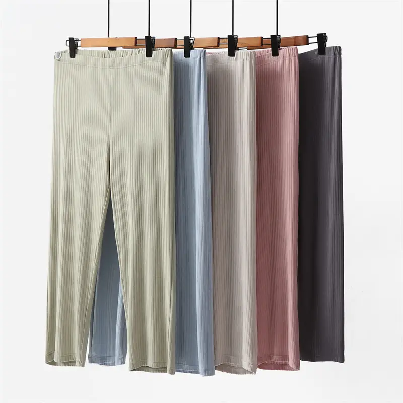 Pregnant Women's Light Blue High Waist Trousers — feature 1