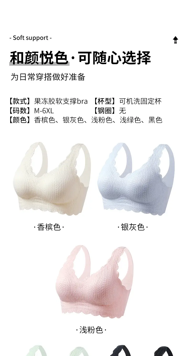 Women's White Ribbed Sports Bra Non-Steel Ring Shock Proof — feature 18