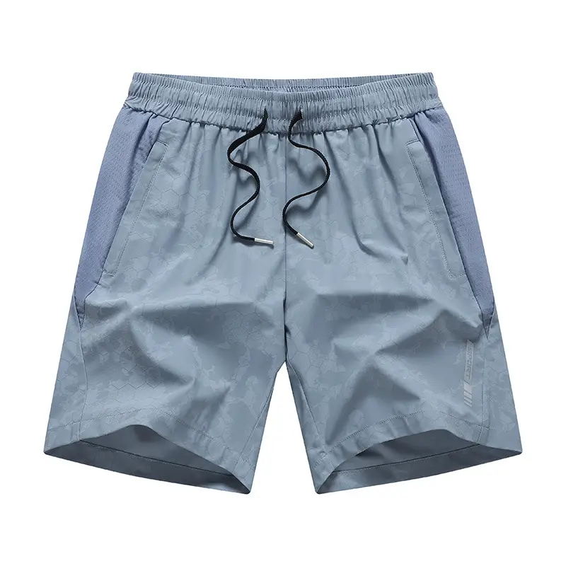 Men's Blue Camo Ice Silk Shorts Large