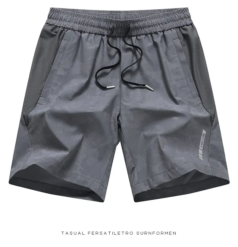 Men's Blue Camo Ice Silk Shorts Large — feature 14