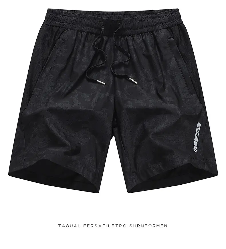 Men's Blue Camo Ice Silk Shorts Large — feature 16