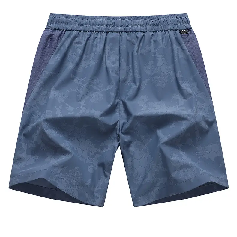 Men's Blue Camo Ice Silk Shorts Large — feature 18