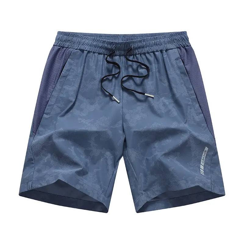 Men's Blue Camo Ice Silk Shorts Large