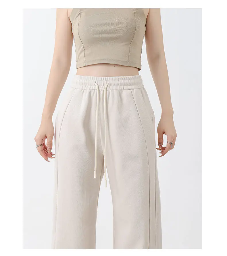 Black Fleece Lined Wide Leg Pants for Women Autumn Winter 2025 — feature 17