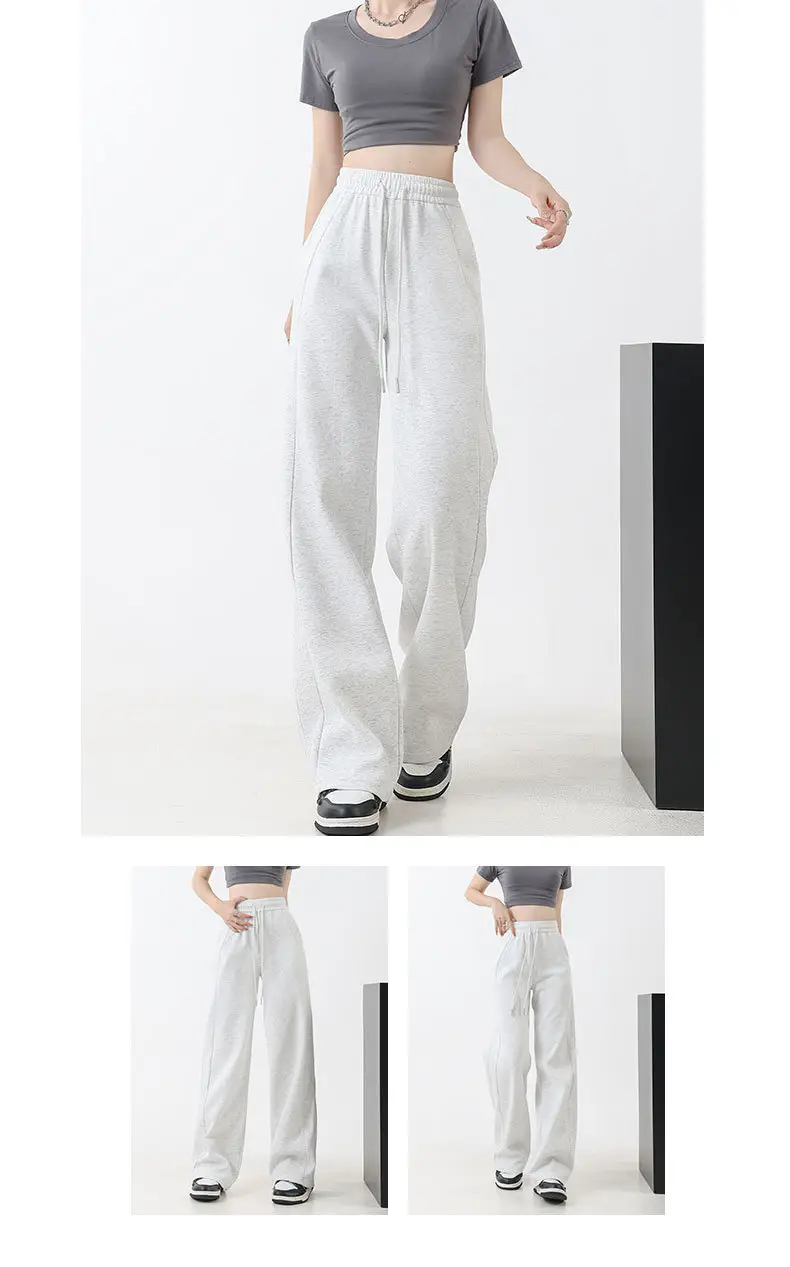 Black Fleece Lined Wide Leg Pants for Women Autumn Winter 2025 — feature 18