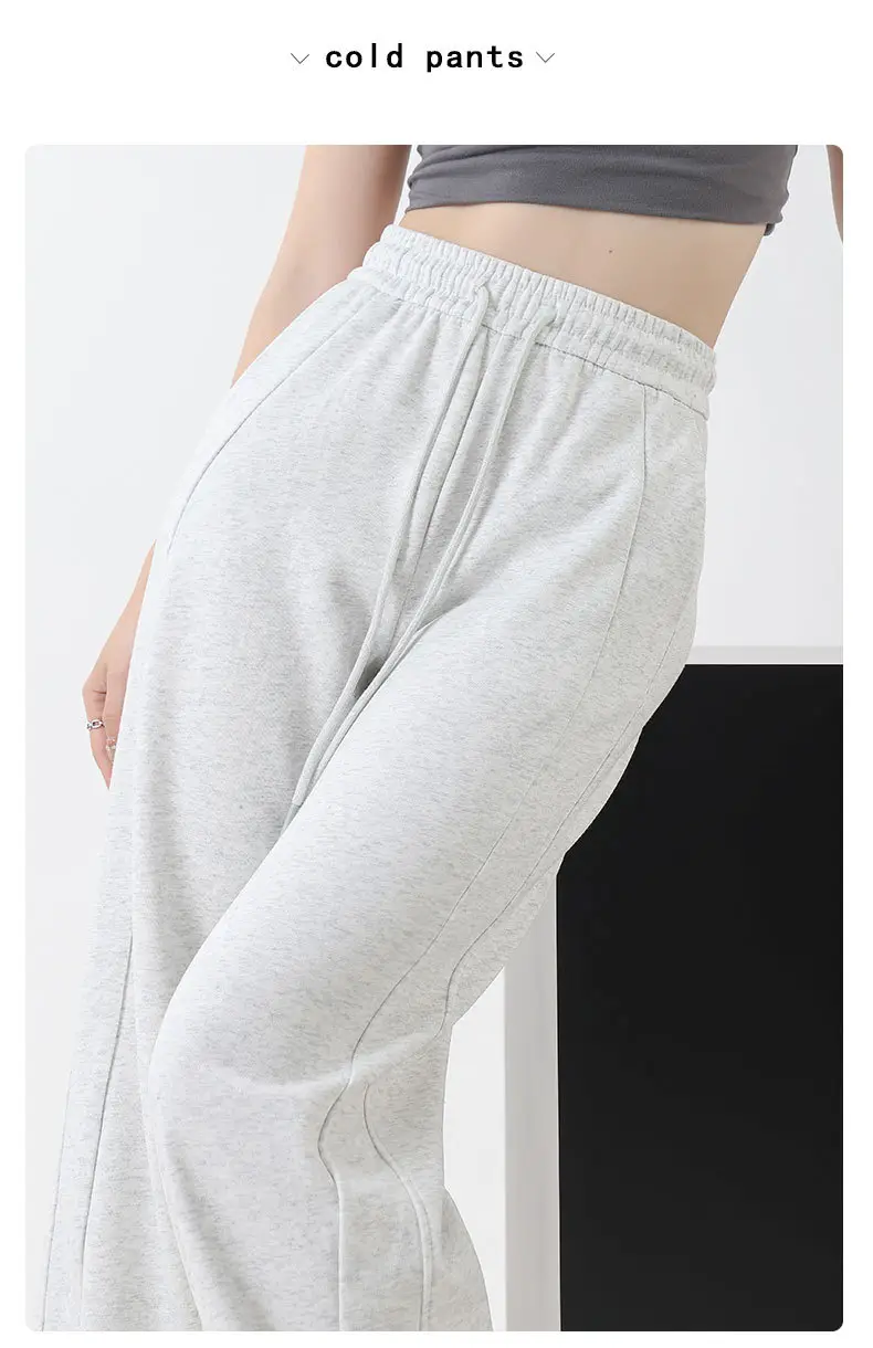 Black Fleece Lined Wide Leg Pants for Women Autumn Winter 2025 — feature 19
