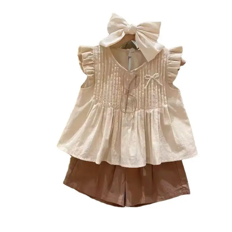 Korean Style 2-Piece Summer Top Shorts Set for Girls - Image 10