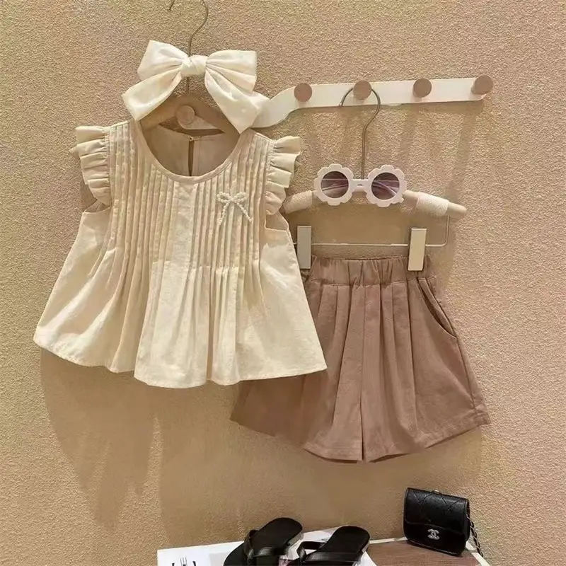 Korean Style 2-Piece Summer Top Shorts Set for Girls — feature 1
