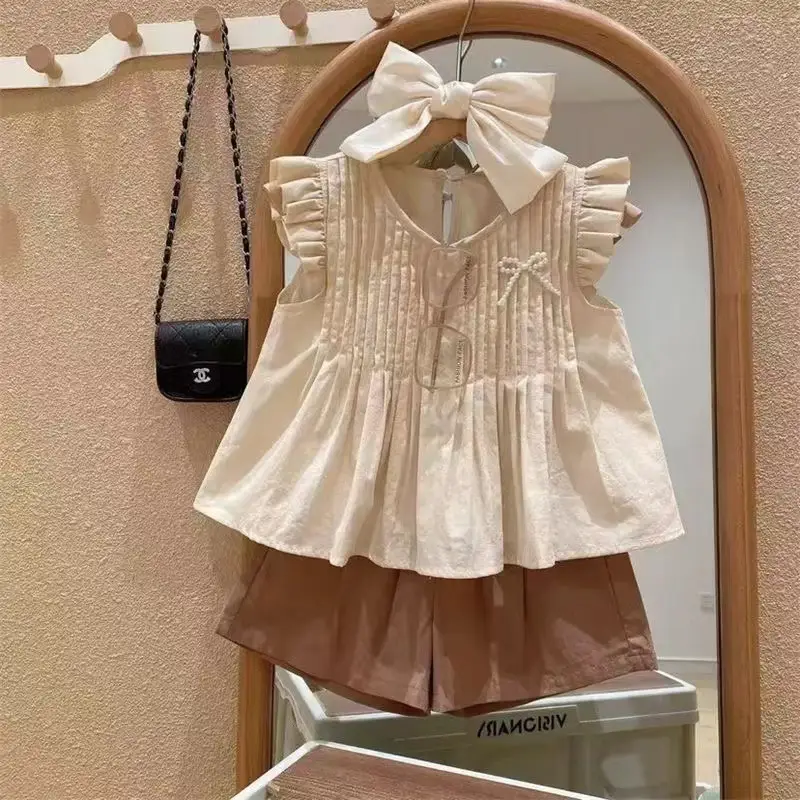 Korean Style 2-Piece Summer Top Shorts Set for Girls — feature 2