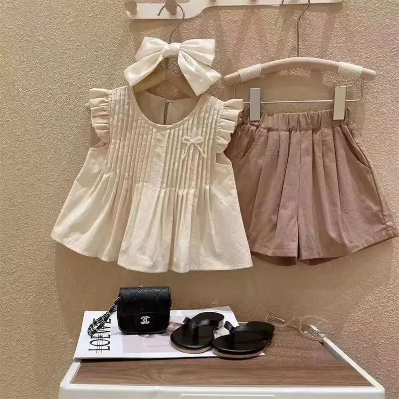 Korean Style 2-Piece Summer Top Shorts Set for Girls — feature 4