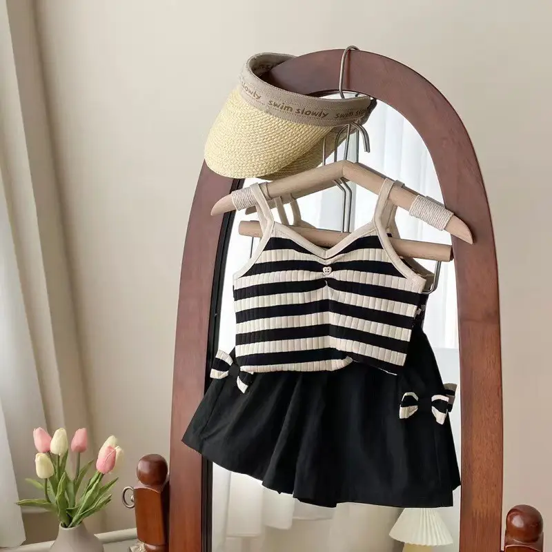 Korean Style 2-Piece Summer Top Shorts Set for Girls - Image 5
