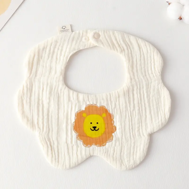 Gauze Flower Wai-Single Print Lion