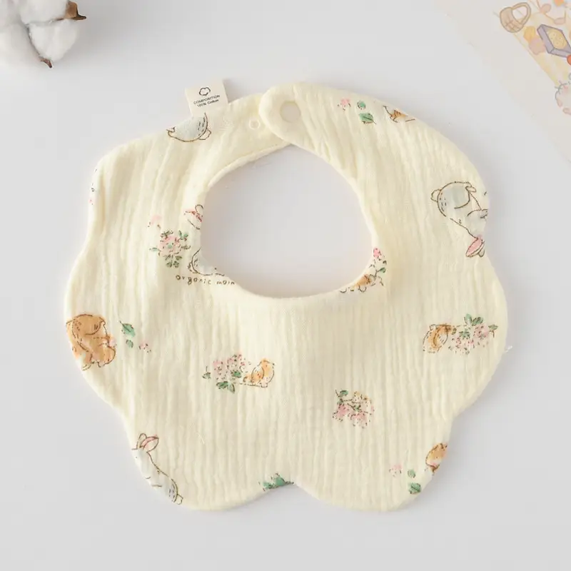 Baby Bib 6-Layer Gauze Floral 360 Degree - Image 137