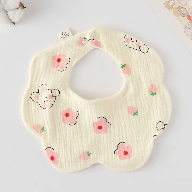Baby Bib 6-Layer Gauze Floral 360 Degree - Image 138