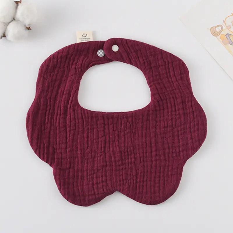 Gauze Flower Wai-Wine Red
