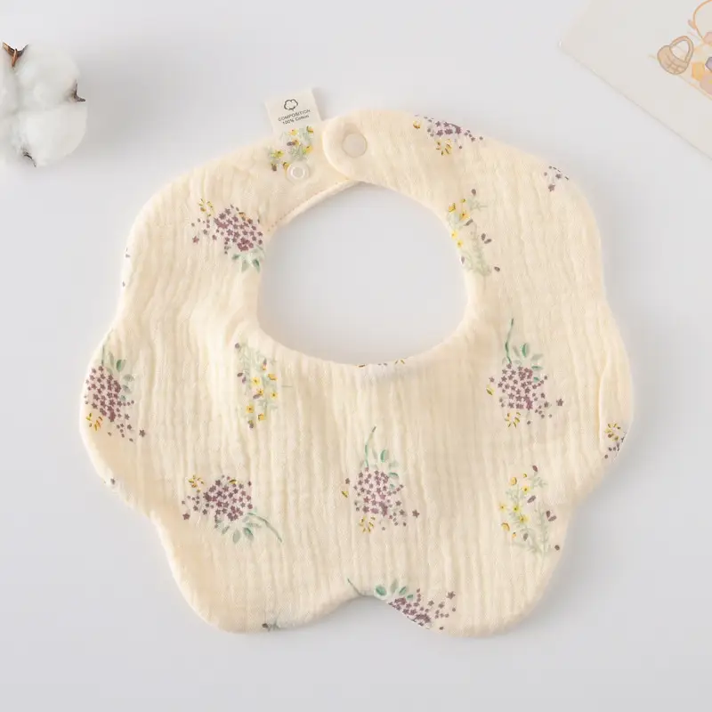 Baby Bib 6-Layer Gauze Floral 360 Degree - Image 207