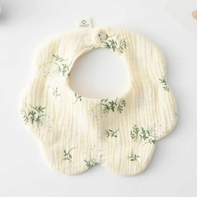 Baby Bib 6-Layer Gauze Floral 360 Degree - Image 212