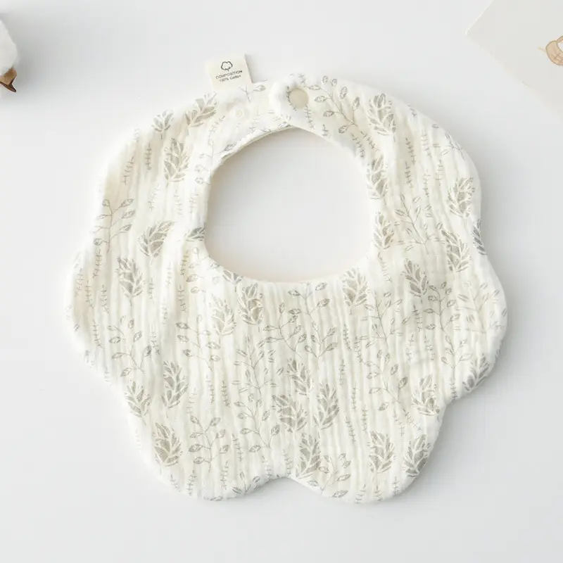 Baby Bib 6-Layer Gauze Floral 360 Degree - Image 214