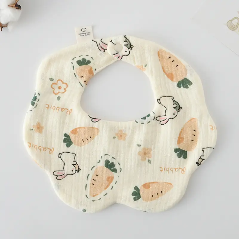 Baby Bib 6-Layer Gauze Floral 360 Degree - Image 257