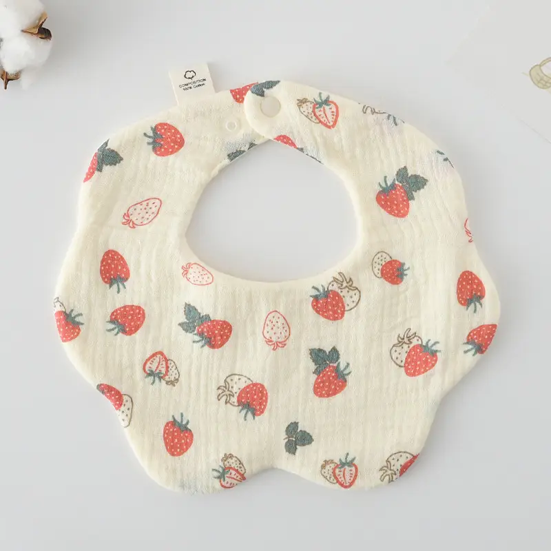 Baby Bib 6-Layer Gauze Floral 360 Degree - Image 258