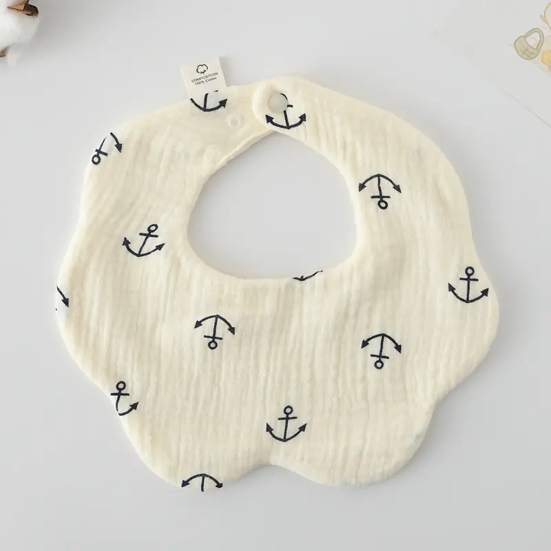 Baby Bib 6-Layer Gauze Floral 360 Degree - Image 259