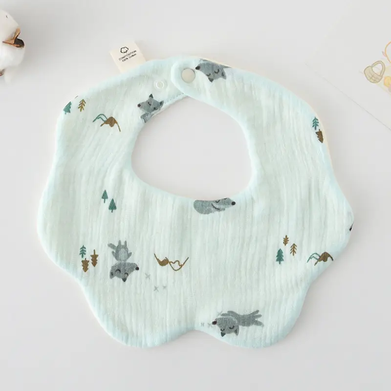 Baby Bib 6-Layer Gauze Floral 360 Degree - Image 260