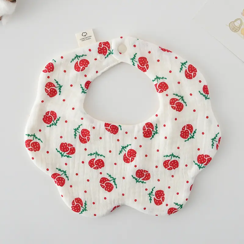 Baby Bib 6-Layer Gauze Floral 360 Degree - Image 261
